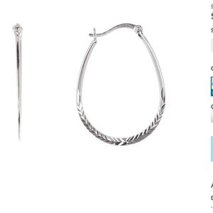 Argento Vivo  Silver Horseshoe Hoop Earrings